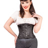 Black Satin Underbust Corset - Honour Clothing