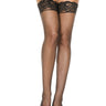 Black Spandex Banded Fishnet Stockings - Honour Clothing