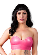 Blush Bandeau Latex Bra - Honour Clothing