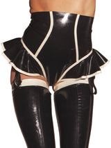 Boudoir Latex Black & White Knickers - Honour Clothing