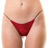Burgundy G String In PVC - Honour Clothing