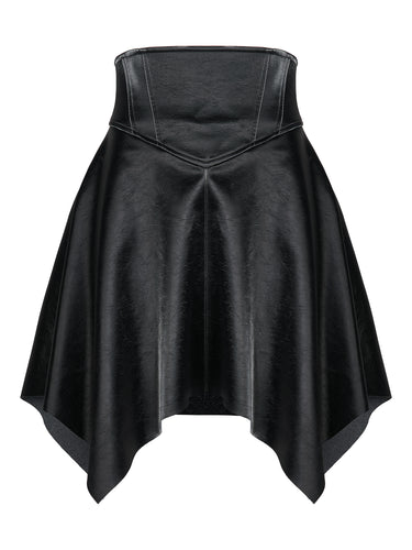 Punk Rave Asymmetric Skirt With Zipper