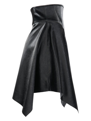 Punk Rave Asymmetric Skirt With Zipper