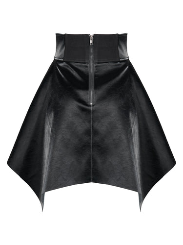 Punk Rave Asymmetric Skirt With Zipper