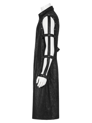Punk Rave Mens Over Jacket With Removable Hollow Out Sleeves