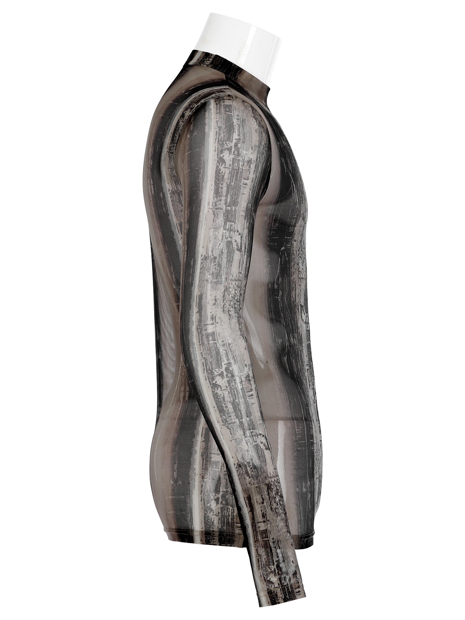 Punk Rave Men's Tight Mesh Tie Dyed Gauze Shirt – Honour Clothing