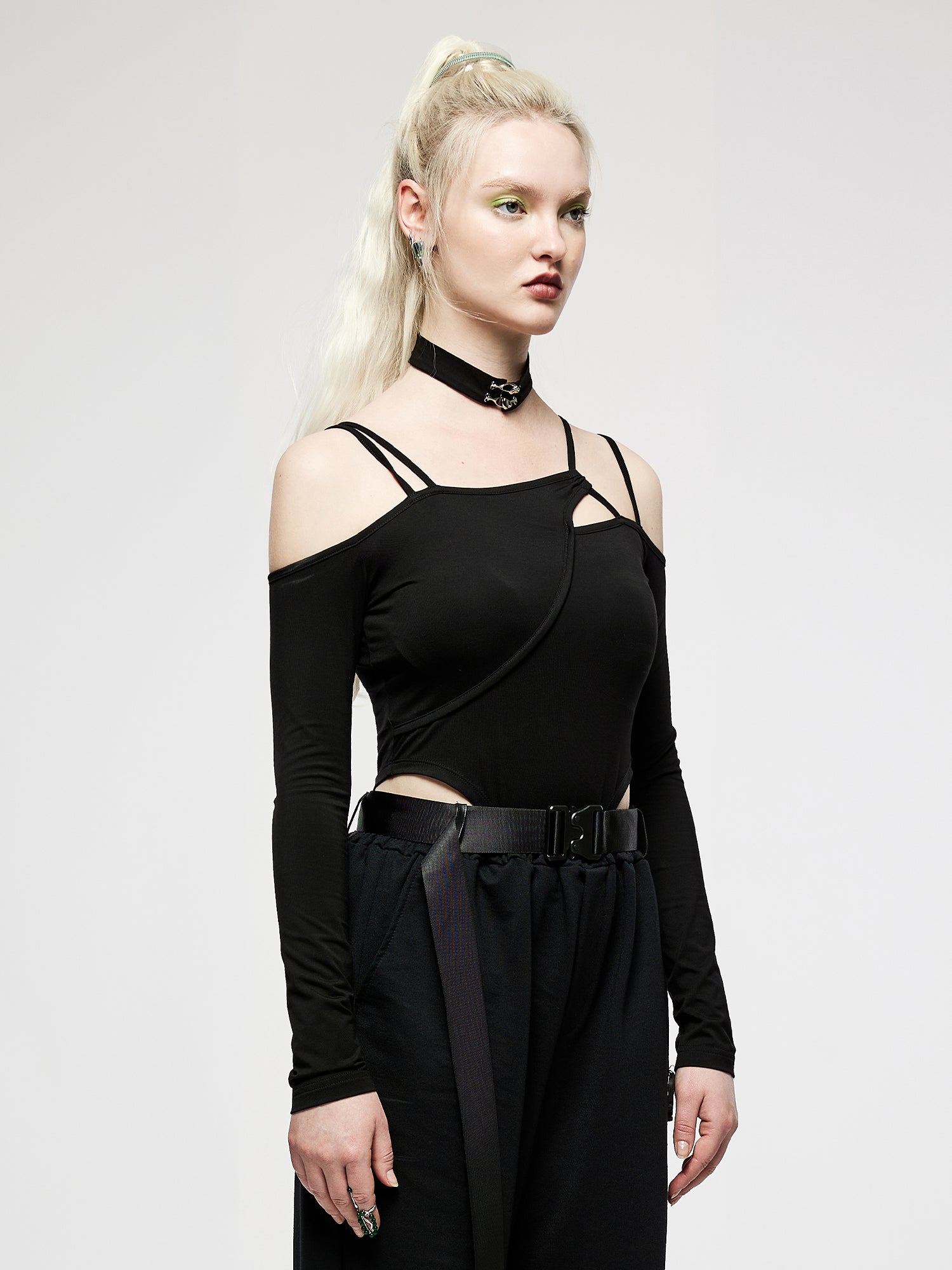Punk Rave Asymmetric Cutout Body With Collar – Honour Clothing