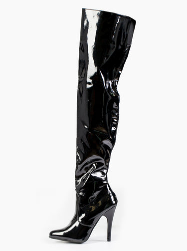Classic Thigh High Black Boots - Honour Clothing