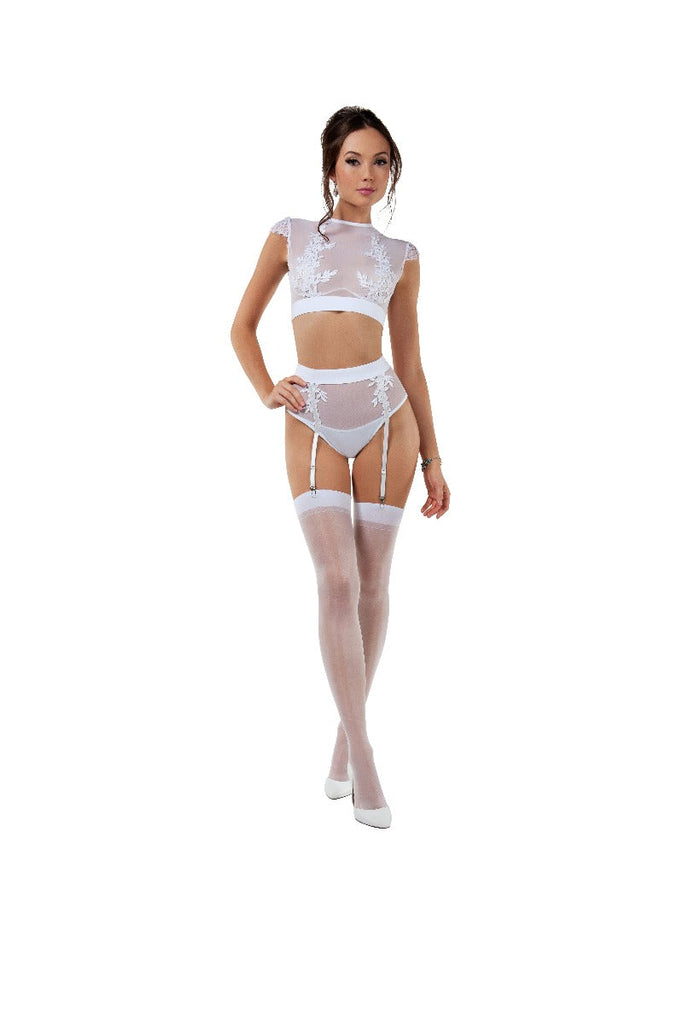 Detailed Top & High Waist Briefs - Honour Clothing