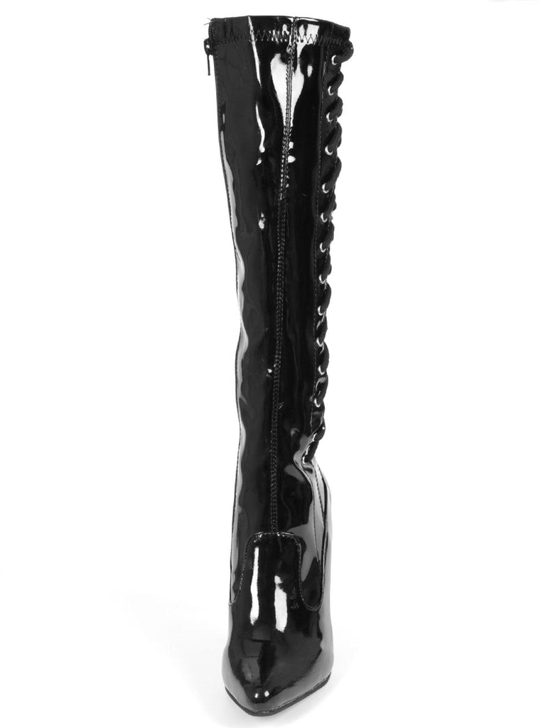 Electra Patent Knee High Boots - Honour Clothing