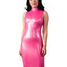 Eye-catching Fuchsia Midi Dress - Honour Clothing
