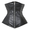 Faux Leather Underbust Long Corset - Honour Clothing
