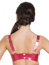Fire Red Latex Bra - Honour Clothing