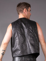 Fully Lined Leather Waistcoat - Honour Clothing