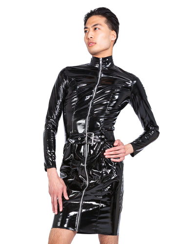 Black PVC Subliminal Dress - Honour Clothing