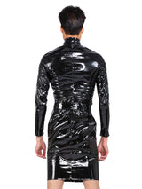 Black PVC Subliminal Dress - Honour Clothing