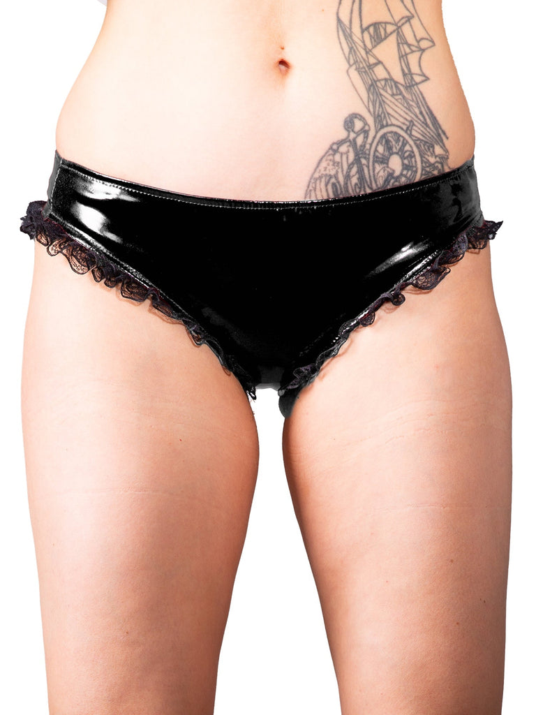 PVC Black Plum Knickers - Honour Clothing