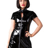 PVC High Neck Shift Dress - Honour Clothing