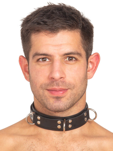 HNRX Thick Latex/Rubber Double Layer Choker With 4 D Rings
