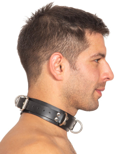HNRX Thick Latex/Rubber Double Layer Choker With 4 D Rings