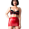 Handcrafted Cherry Latex Mini Skirt - Honour Clothing