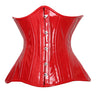 High Gloss Red Underbust Corset - Honour Clothing
