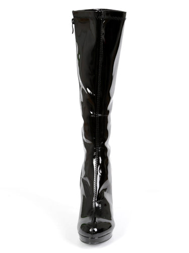 Knee High Patent Clarity Boots - Honour Clothing