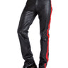 Red Stripe Leather Trousers - Honour Clothing