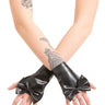 Latex B/P Wrist Gauntlets With Feature Bow - Honour Clothing