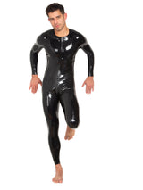 Latex Catsuit Neck Entry With Crotch Zip - Honour Clothing