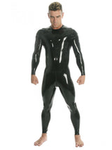 Latex Catsuit Neck Entry With Crotch Zip - Honour Clothing