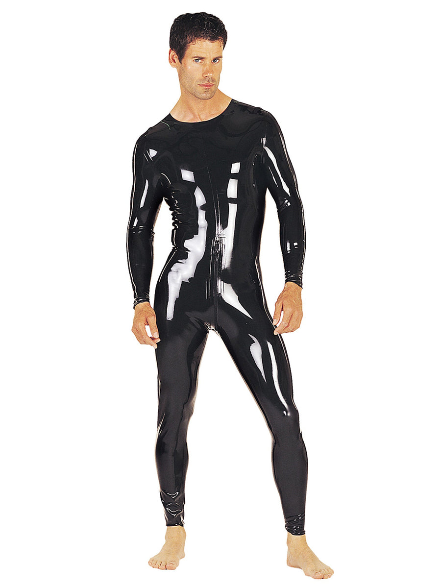 Latex Catsuit Neck Entry With Crotch Zip – Honour Clothing