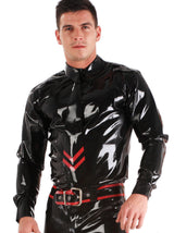 Latex Classic Shirt In Black - Honour Clothing