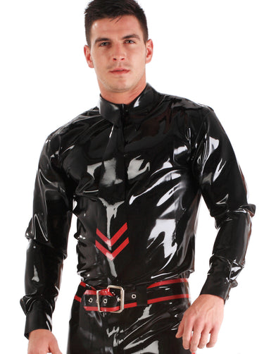 Latex Classic Shirt In Black - Honour Clothing