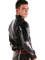 Latex Classic Shirt In Black - Honour Clothing