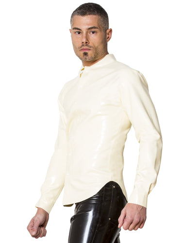Latex Classic Shirt In White - Honour Clothing
