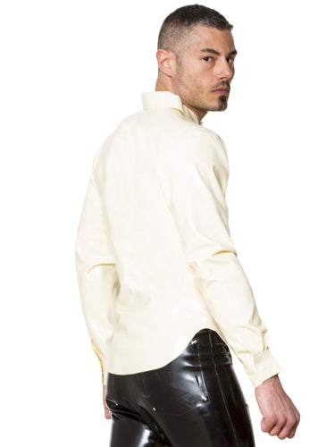 Latex Classic Shirt In White - Honour Clothing
