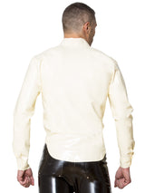Latex Classic Shirt In White - Honour Clothing