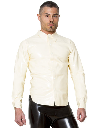 Latex Classic Shirt In White - Honour Clothing