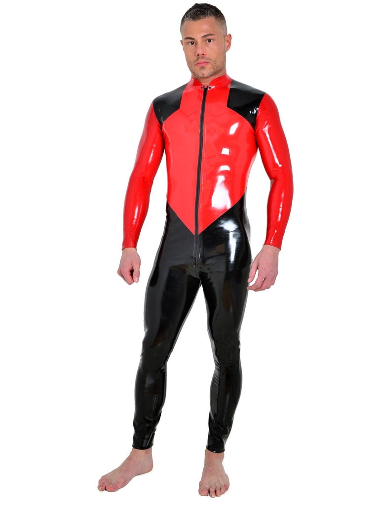 Latex Contrast Catsuit – Honour Clothing