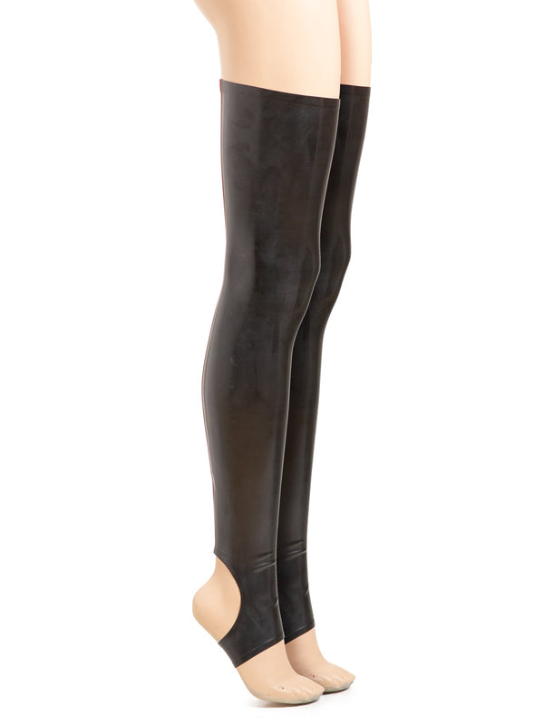 Latex Footless Stirrup Stockings Seamed - Honour Clothing