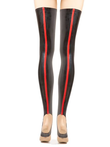 Latex Footless Stirrup Stockings Seamed - Honour Clothing