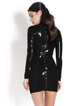 Latex High Collared Dress - Honour Clothing