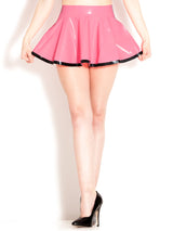 Latex Pink Trim Dancer Skirt - Honour Clothing