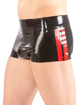 Latex Red Stripe Shorts - Honour Clothing