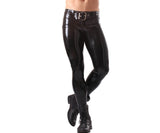 Latex Skinny Jeans With Braces - Honour Clothing
