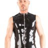 Latex Sleeveless T Shirt With Zip - Honour Clothing
