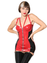 Latex Strike Suspender Dress - Honour Clothing