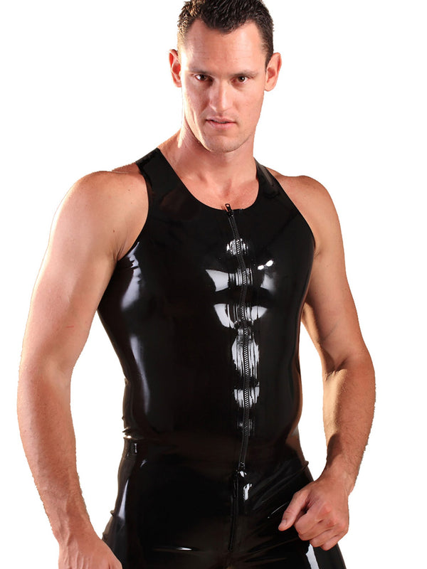Latex Vest With Zip - Honour Clothing