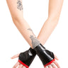 Latex Wrist Gauntlets With Red Trim - Honour Clothing